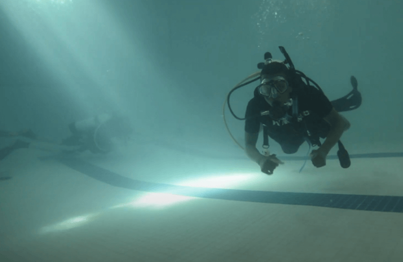 Student scuba diving